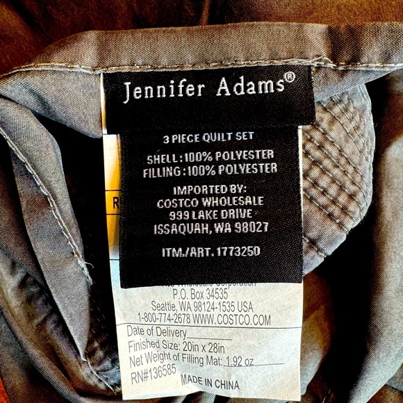 Jennifer Adams, Pillow Sham Covers x 2, Gray - Picture 4 of 4